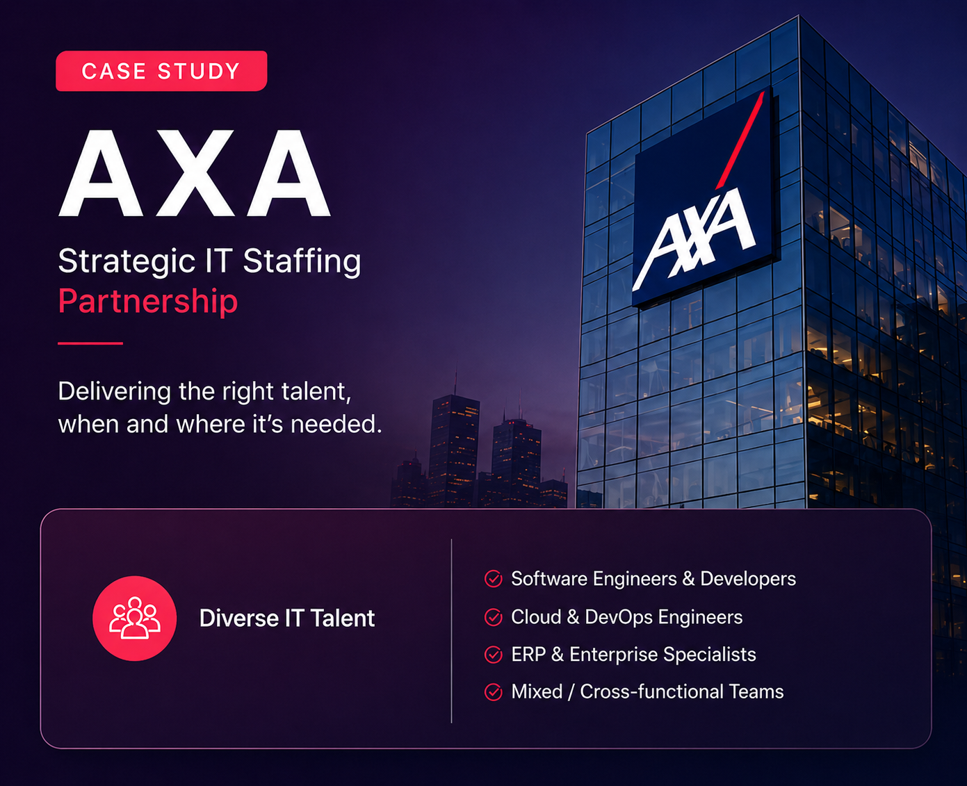 AXA Global Services cross-functional IT workforce